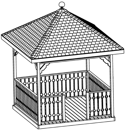   built Gazebo without a deck. Deck plans are included for the Gazebo